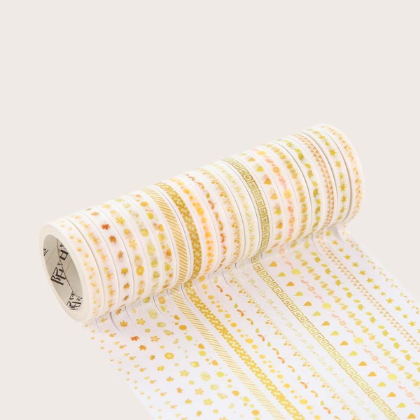 

20rolls Mixed Pattern Decorative Tape, Multicolor