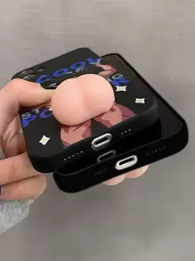 Ốp điện thoại họa tiết cử tạ ngộ nghĩnh, tương thích với iPhone 15/15Plus/15Pro/15Promax, phiên bản quốc tế, không phải phiên bản nội địa. - màu đen - Xem 2