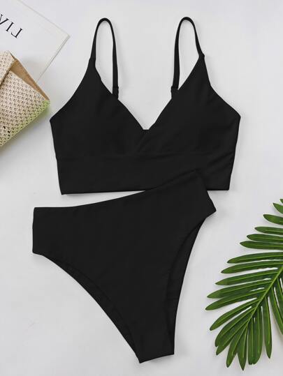 Одноцветный Повседневный Бикини - Топ-100 товаров на SHEIN в июле