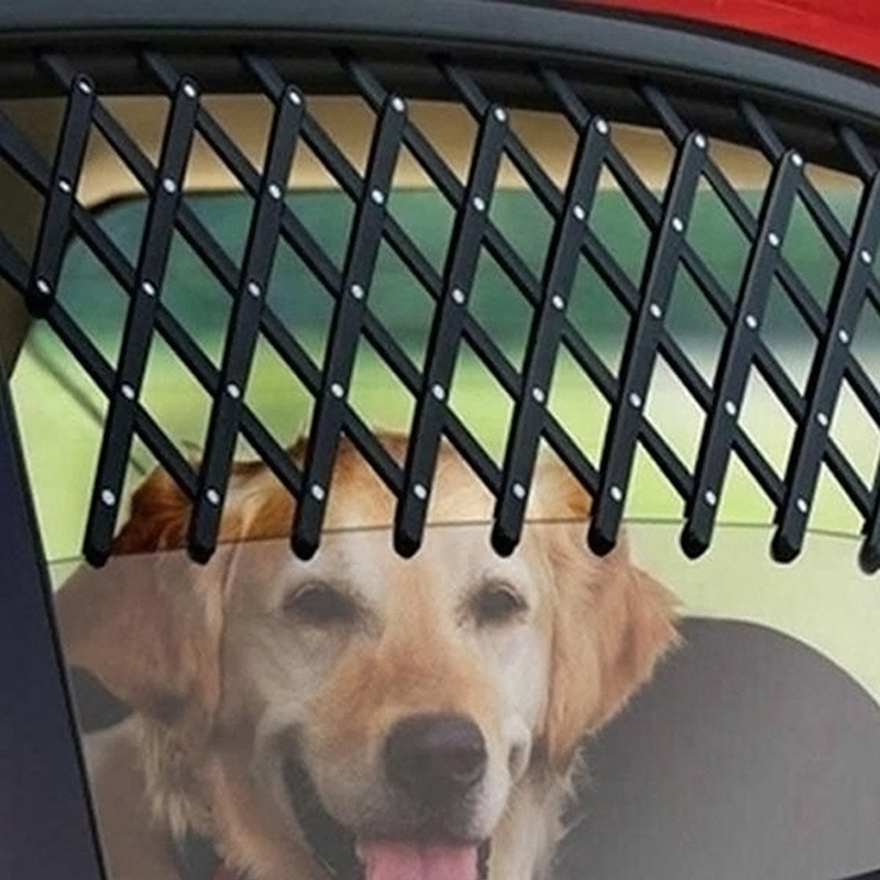 

1pc Pet Foldable Car Window Guardrail, Black