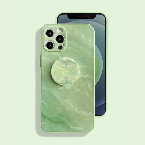 

Marble Pattern Phone Case With Stand-Out Phone Grip, Multicolor