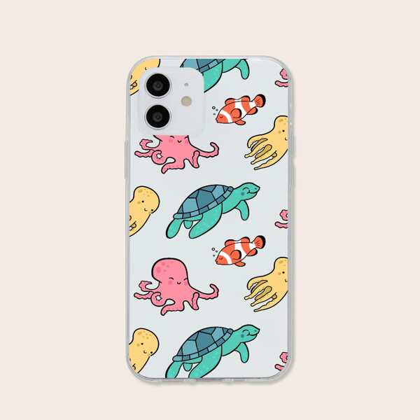 

Cartoon Animal Phone Case, Clear