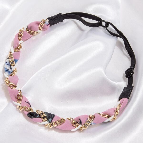 

Chain Decor Hair Band, Pink