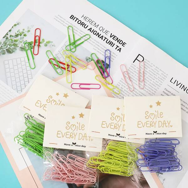 

30pcs Random Paper Clip, Multicolor