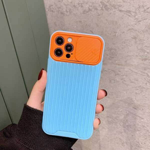 

Slide Camera Cover Phone Case, Blue
