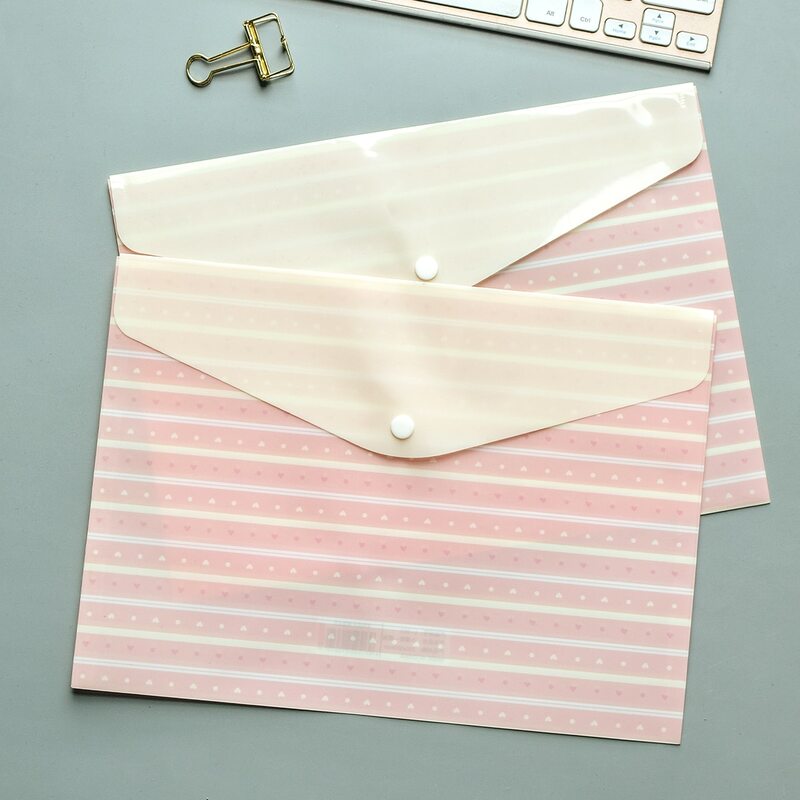 

1pc Heart Print File Pocket, Multicolor
