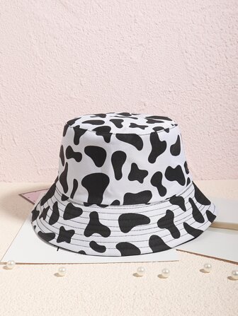 Cow Pattern Reversible Bucket Hat
