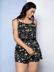 SHEIN Conjuntos Talla Grande Nudo Floral Bohemio - Multicolor - Ver 3