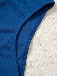 Tween Girl Contrast Binding Bikini Set Summer Beach - Multicolor - View 3