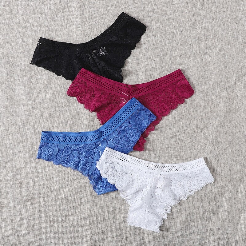 

4pack Floral Lace Panty Set, Multicolor