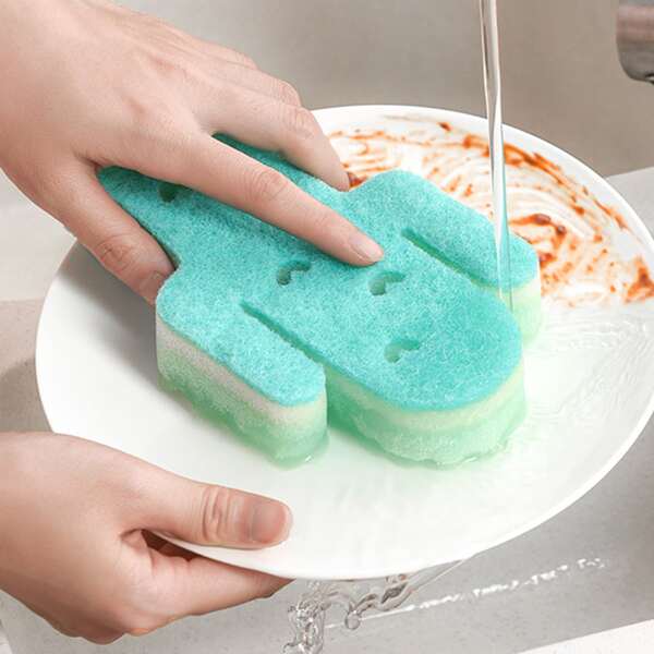 

3pcs Random Shape Cleaning Sponge, Multicolor
