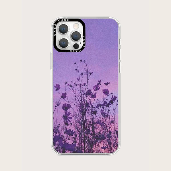 

Flower Pattern Phone Case, Purple