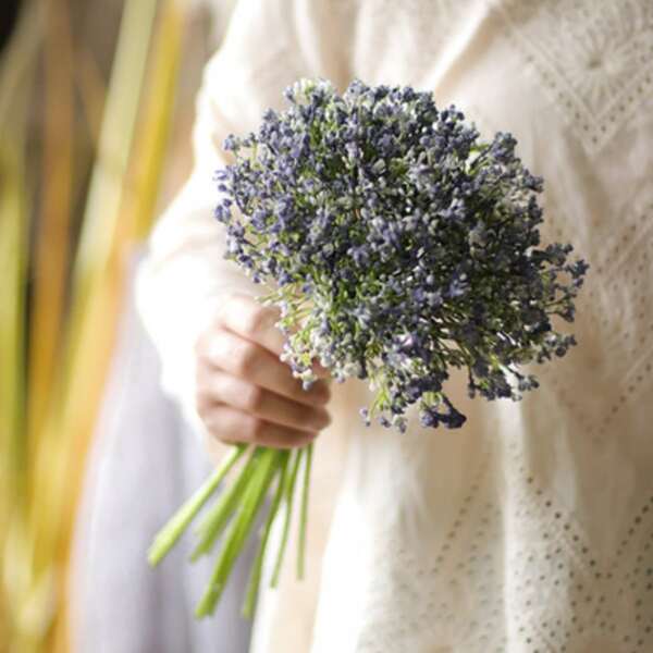 

1bundle Artificial Flower With 16pcs Branch, Purple