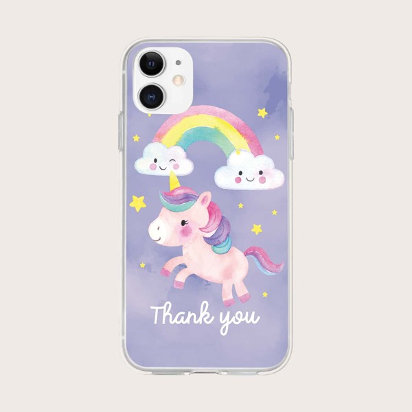 

Cartoon Unicorn Phone Case, Multicolor