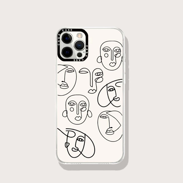 

Abstract Face Clear Phone Case