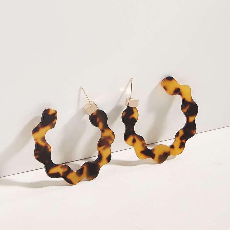 

Leopard Hoop Earrings, Multicolor