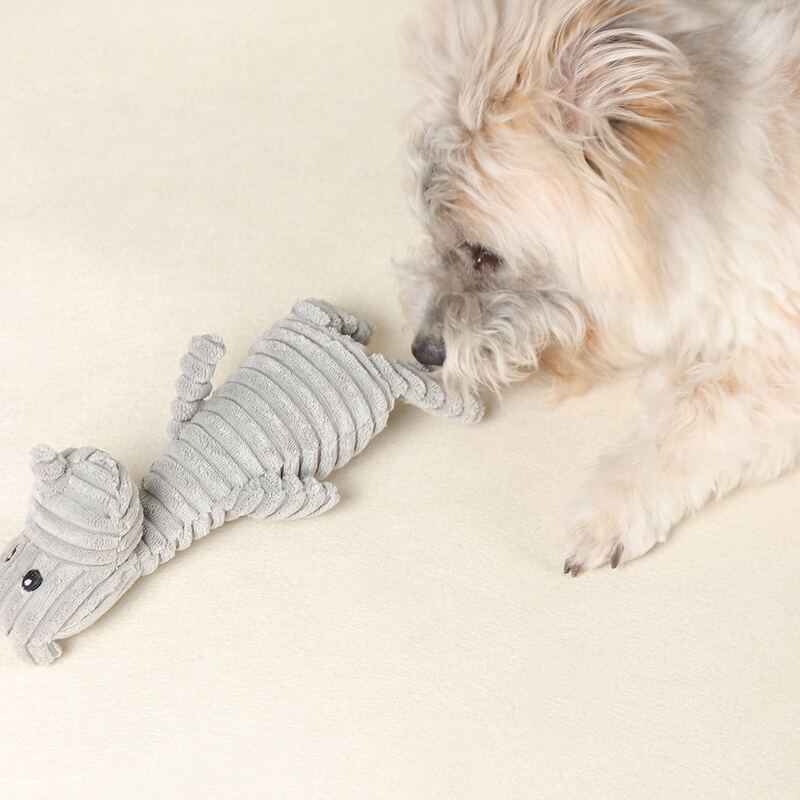

1pc Cartoon Design Pet Chew Toy, Grey
