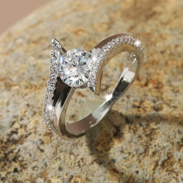 

Zircon Decor Ring, Silver