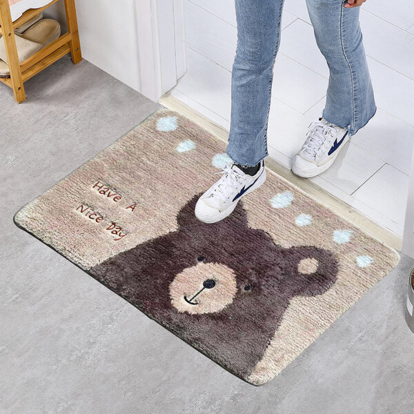

Cartoon Bear Print Rug, Multicolor