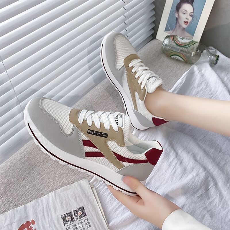 

Colorblock Lace-up Running Sneakers, Multicolor