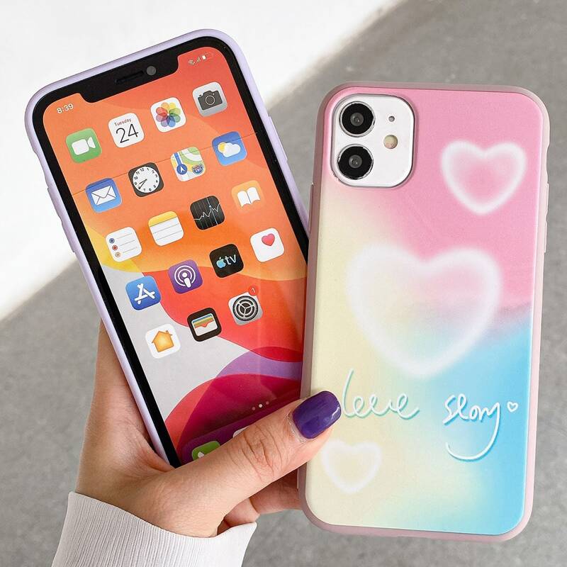 

Heart & Letter Phone Case, Multicolor