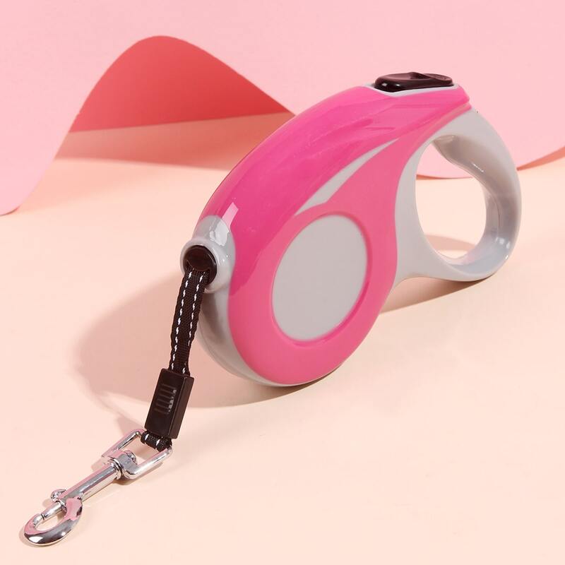 

1pc Retractable Pet Leash, Hot pink
