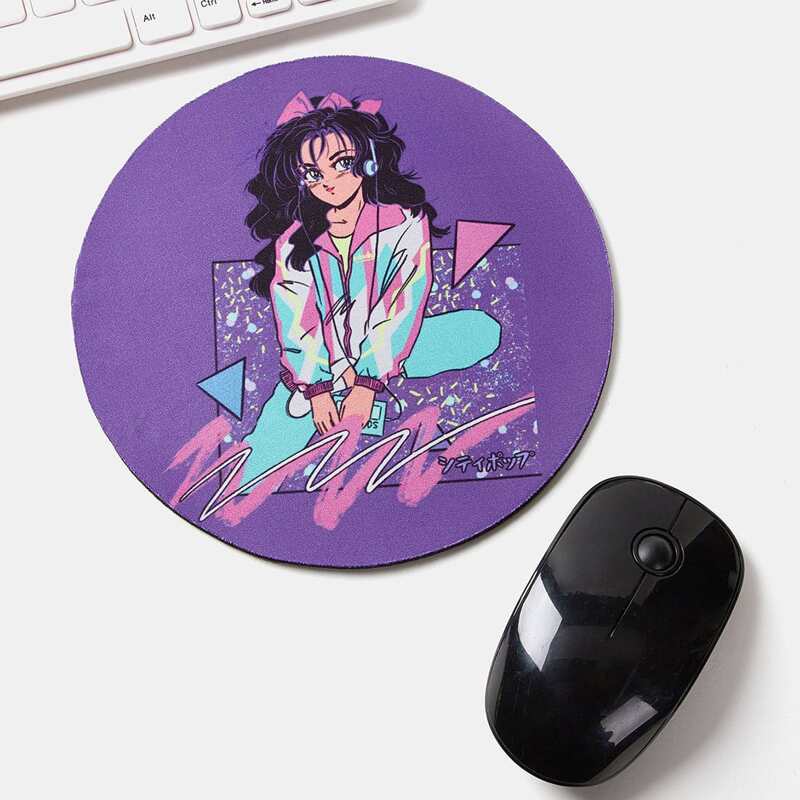 

ROMWE X Mizucatofficial Cartoon Figure Mouse Pad, Purple