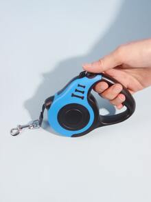 1入組骨頭圖案可伸縮寵物自動可伸縮牽引繩 - 藍色 - 查看 4