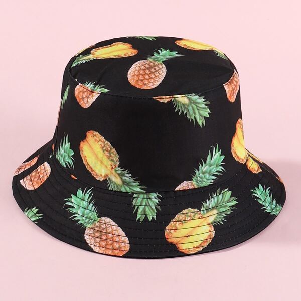 

Kids Pineapple Print Reversible Bucket Hat, Multicolor
