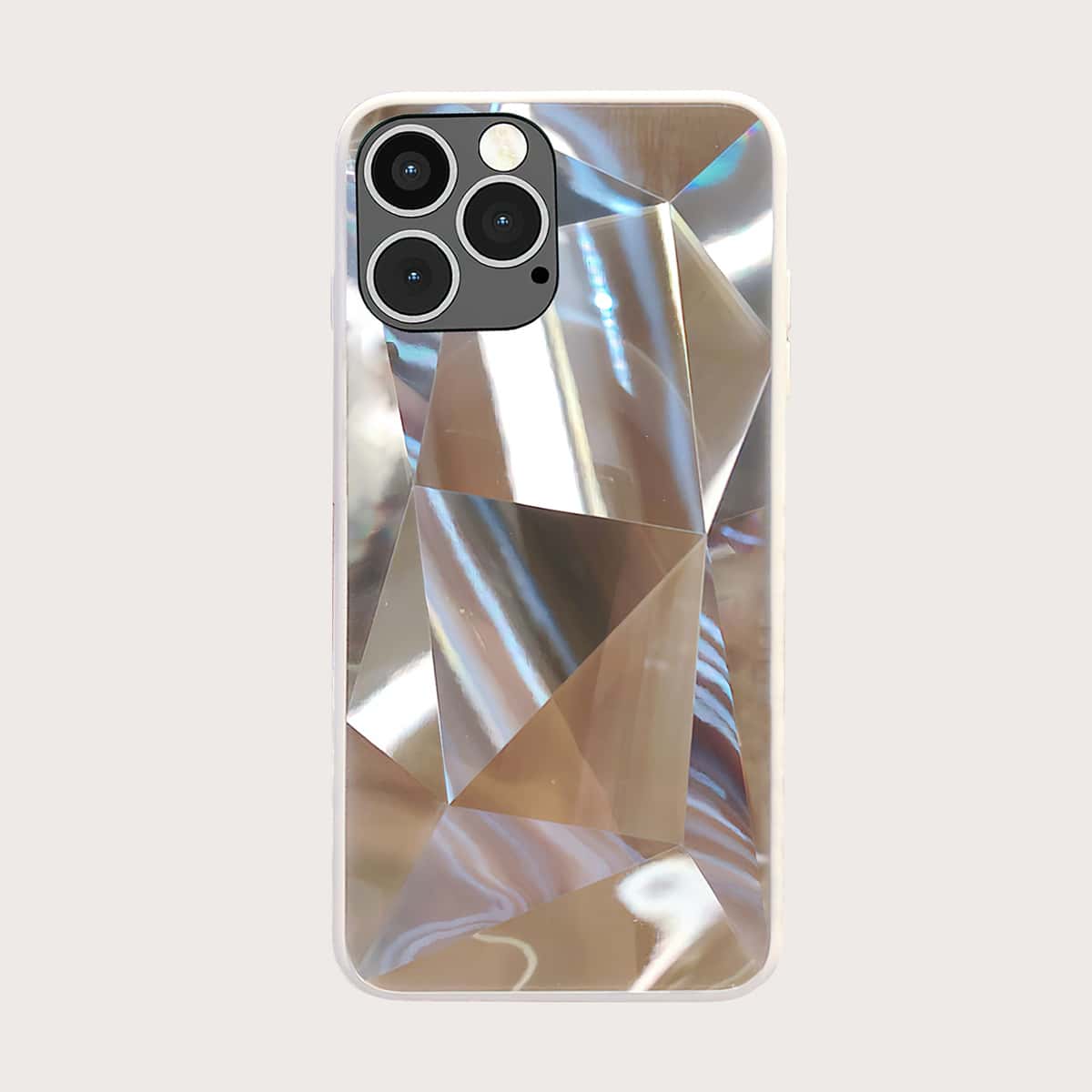 

Geometric Metallic Phone Case, Silver