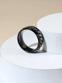 Vòng trang trí dây chuyền nam thời trang và phổ biến bằng thép không gỉ Phong cách Punk Hip Pop cho món quà trang sức và cho vẻ ngoài sành điệu - màu đen - Xem 3