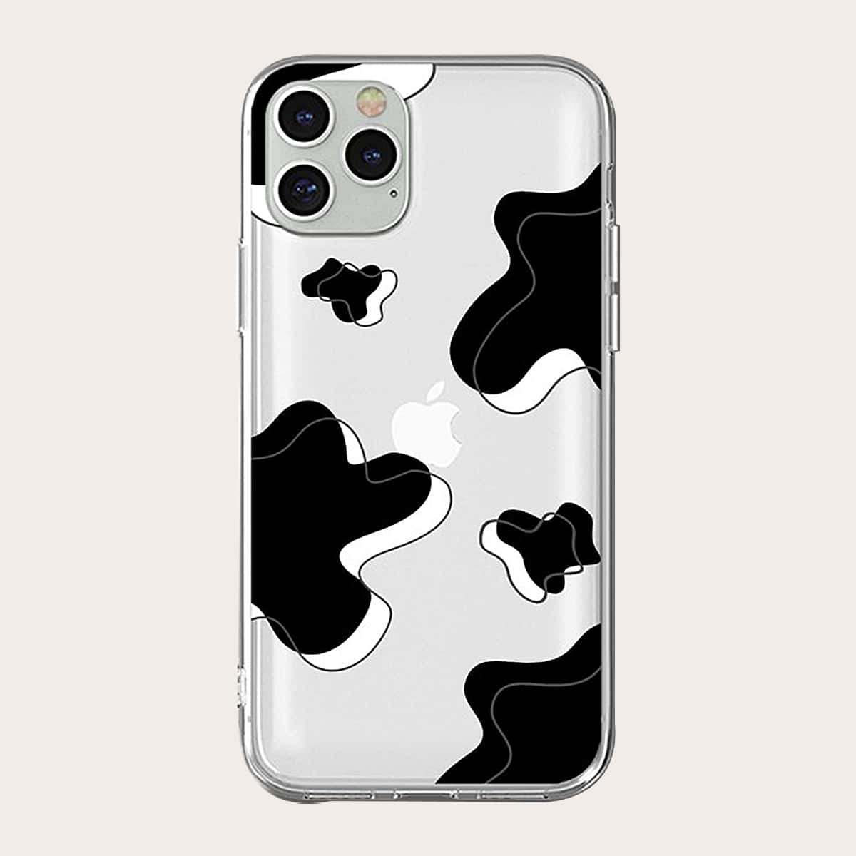 

Cow Print Phone Case, Black and white