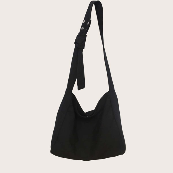 

Minimalist Canvas Crossbody Bag, Black