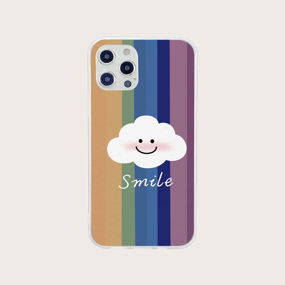 

Cloud & Rainbow Stripe Phone Case, Multicolor