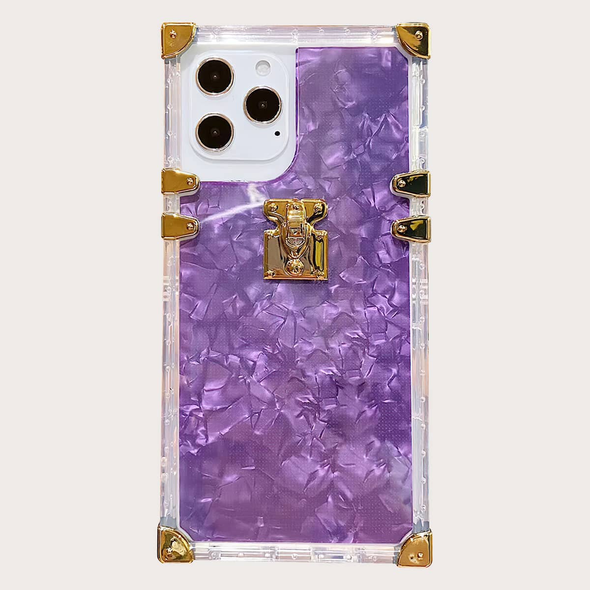 

Box Design Phone Case, Purple