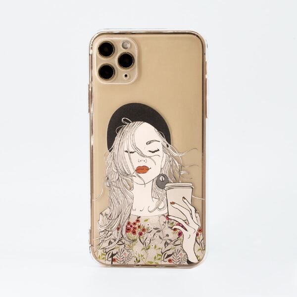 

Girl Pattern Clear Phone Case