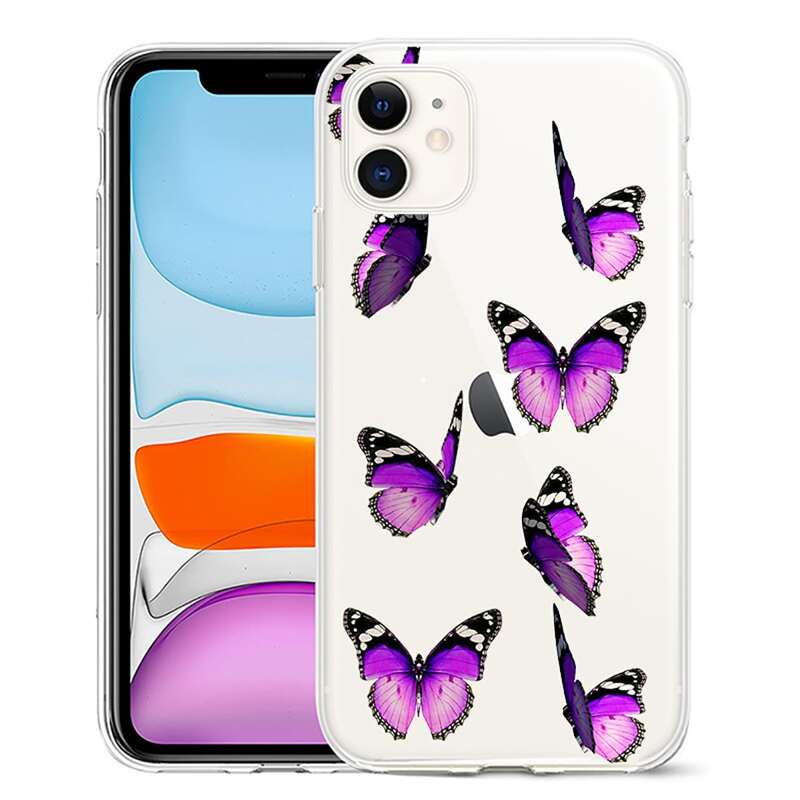 

Butterfly Print Phone Case, Multicolor