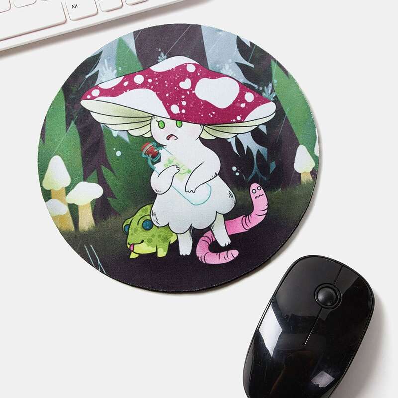 

Cartoon Mushroom Mouse Pad, Green