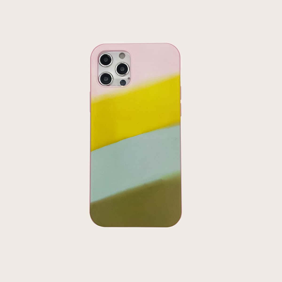 

Rainbow Stripe Print Phone Case, Multicolor