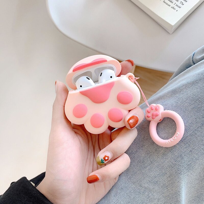 

Cat Paw Design Airpods Case, Pink