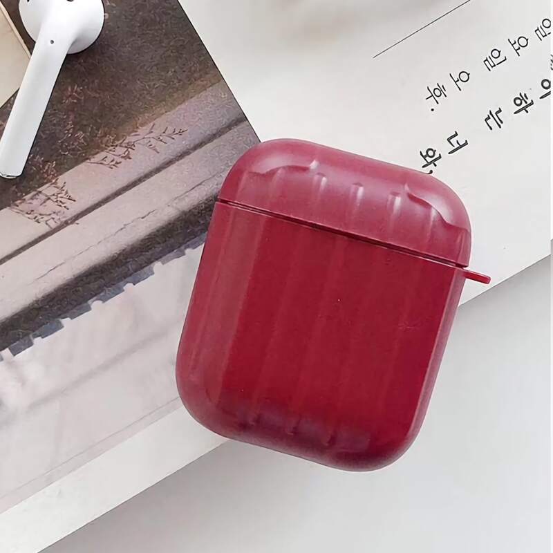 

Luggage Design Airpods Case, Burgundy