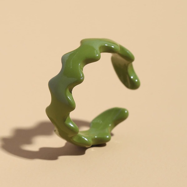 

Solid Cuff Ring, Green