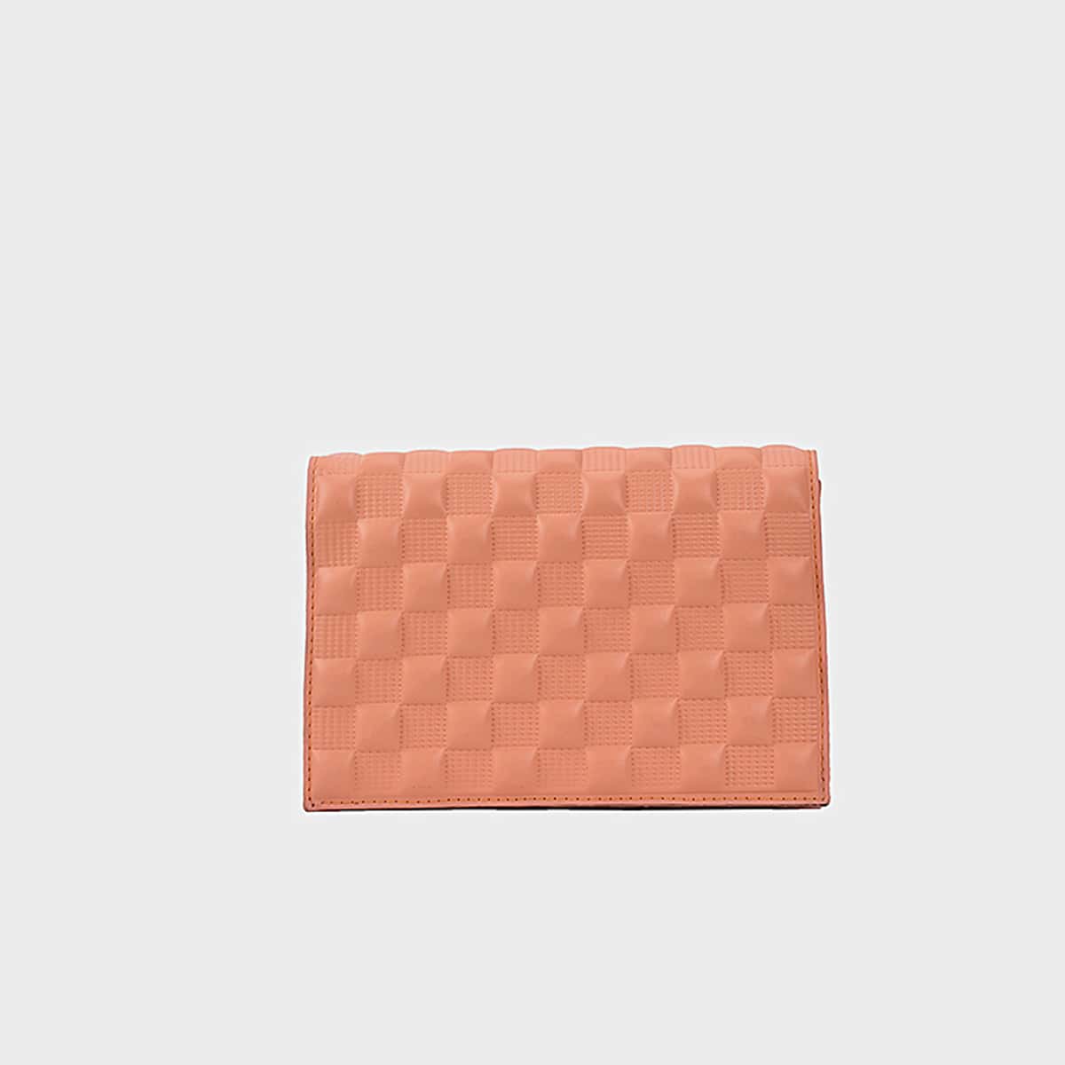 

Plaid Embossed Crossbody Bag, Orange