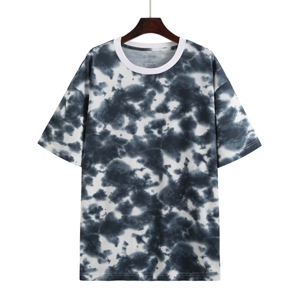 

Tie Dye Round Neck Tee, Dark grey