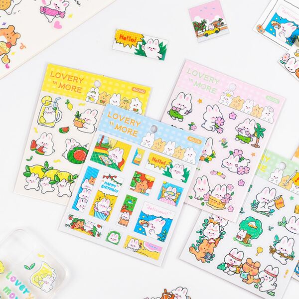 

1sheet Cartoon Graphic Random Sticker, Multicolor