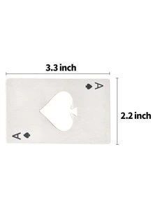 1pc Poker Design Opener - Silver - View 3