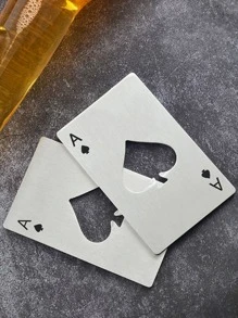1pc Poker Design Opener - Silver - View 5