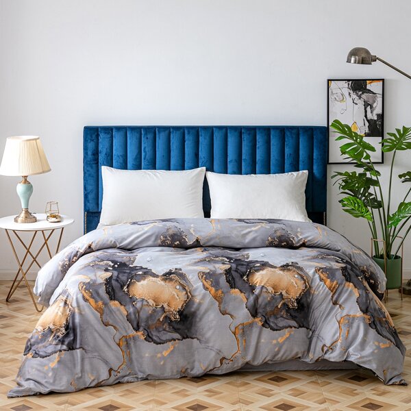 

Marble Pattern Duvet Cover Without Filler, Multicolor