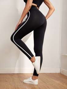 Mulvari Letter & Animal Print Leggings - Black - View 2