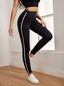 Mulvari Letter & Animal Print Leggings - Black - View 4